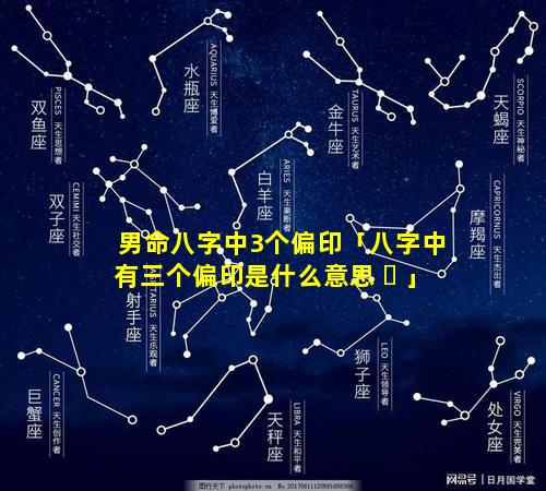 男命八字中3个偏印「八字中有三个偏印是什么意思 ☘ 」